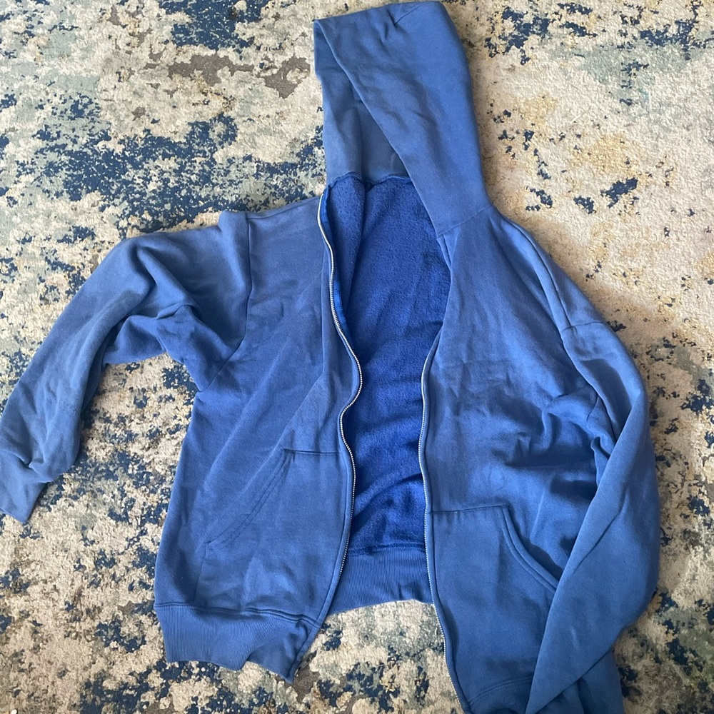 Y2K zip up blue